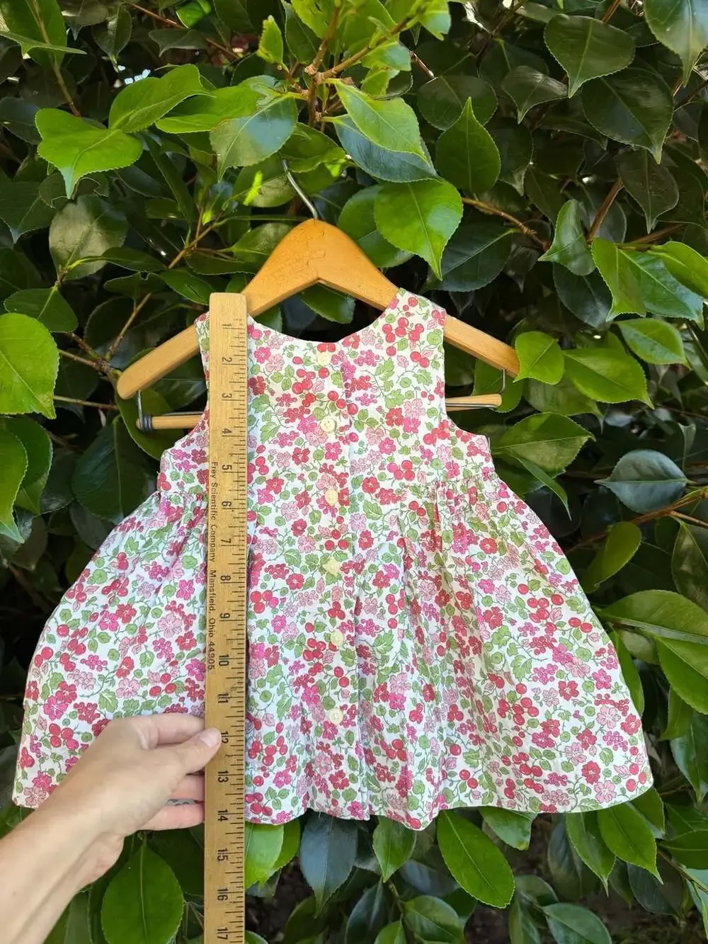 Baby Gap Girls Sleeveless Floral Button-Back Dress